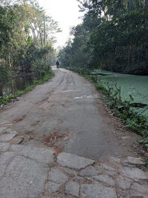 শিবেরহাট আবুল খায়ের খাঁন ডিবি সড়কে জনদুর্ভোগ। 