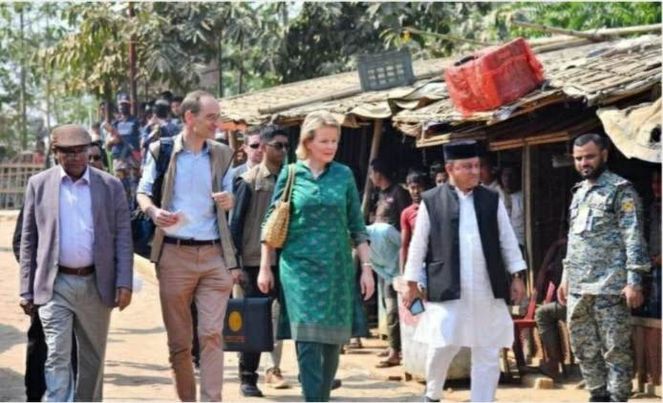 সর্ববৃহৎ আশ্রয়শিবিরে বেলজিয়ামের রানি ম্যাথিল্ডে 