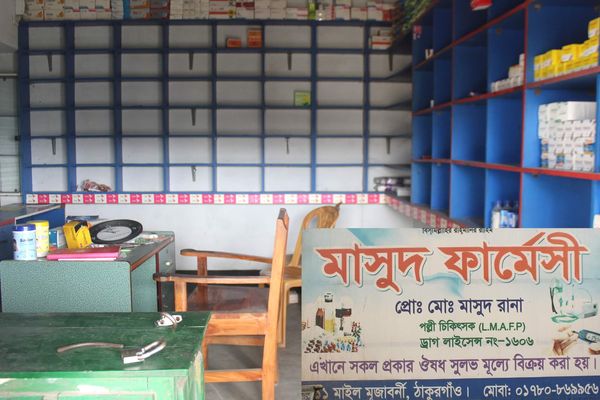 ঠাকুরগাঁওয়ে ভূল্লী থানাস্থ ঔষধ দোকানে রাতের আধারে চুরি