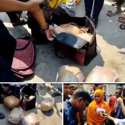কুষ্টিয়ায় ব্যাগের ভিতর গাঁজাসহ নারী আটক