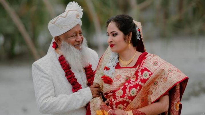 সত্তর বছর বয়সে ৩৫ বছরের কনেকে বিয়ে করলেন শওকত 