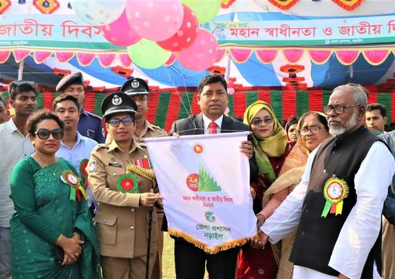 নড়াইলে মহান স্বাধীনতা ও জাতীয় দিবসে শহিদদের বিনম্র শ্রদ্ধায় স্মরণ