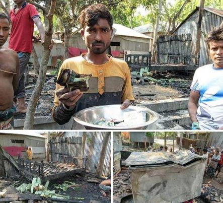 কুমারখালীতে আগুনে পুড়ে প্রবাসে যাবার স্বপ্ন ধুলিস্যাৎ হলো শুকুর আলীর 