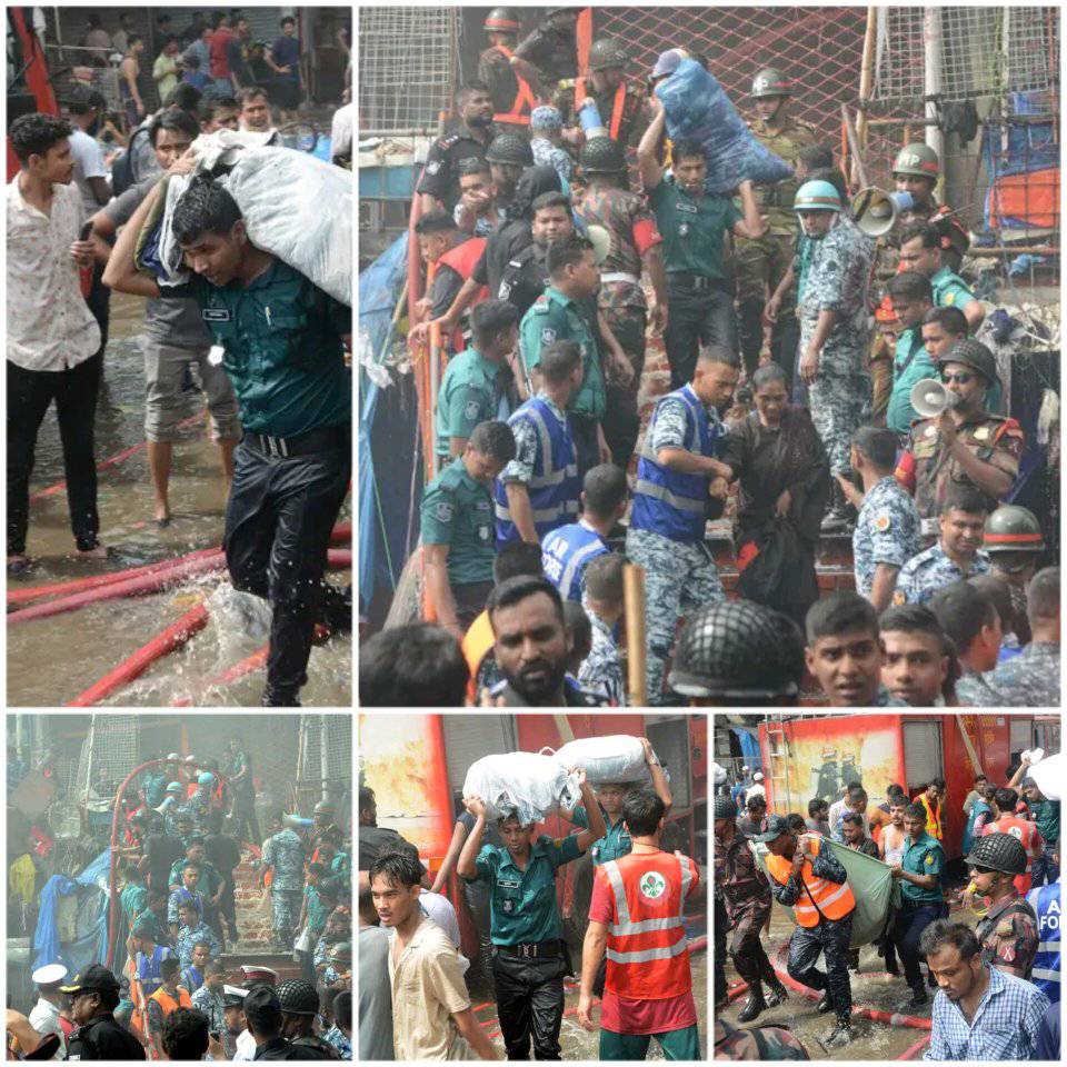 রাজধানীর নিউমার্কেটে আগুন নিয়ন্ত্রণে কাজ করছে ডিএমপি