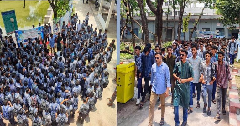 বিএনপি নেতা ও বাংলা ভাই এর মাঠ পর্যায়ের সহযোগী আবু সাঈদ চাঁদ কর্তৃক মাননীয় প্রধানমন্ত্রী জননেত্রী শেখ হাসিনাকে হত্যার হুমকি প্রতিবাদে বিক্ষোভ মিছিল ও প্রতিবাদ সমাবেশ করেছে রাজশাহী পলিটেকনিক শাখা ছাত্রলীগ। 