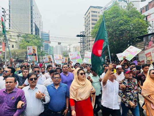 ঢাকার সমাবেশে শামা, সেলিম ও খোকন তালুকদার এর নেতৃত্বে বিশাল শোডাউন।। উজ্জীবিত নেতা-কর্মীরা 