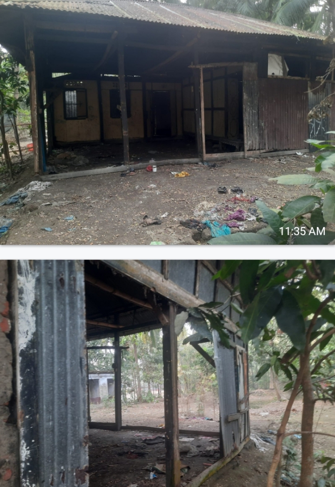 ভোলার গ্রামে বসতবাড়ীতে  সন্ত্রাসীদের লুটতরাজ-ভাংচুর, চারজনকে পিটিয়ে জখম !! জমিদখলের চেষ্টায় স্বশস্ত্র মহড়া !! 