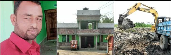 জামালপুর মেলান্দহের আদ্রায় খাস জমির মাটি বিক্রি করে কোটিপতি রুকু