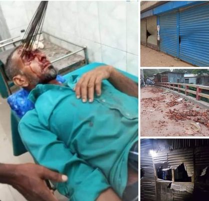 হাউসদি বাজারে তুচ্ছ ঘটনাকে কেন্দ্র করে দুই পক্ষের সংঘার্ষ।