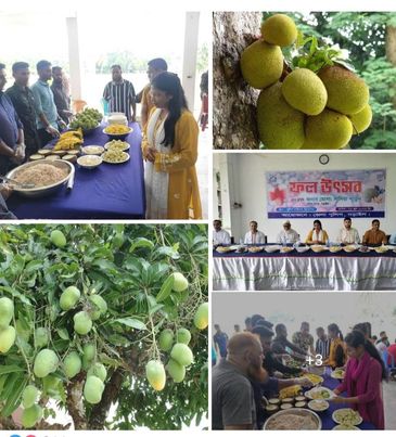 নড়াইলে পুলিশ লাইনসে্র ফলদ গাছ থেকে আহরিত ফল দিয়ে ফল উৎসব পালিত