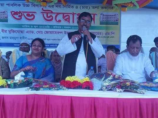 সখীপুরে কচুয়া পাবলিক উচ্চ বিদ্যালয়ের ৪ তলা ভবন উদ্বোধন করল;এমপি জোয়াহেরুল 