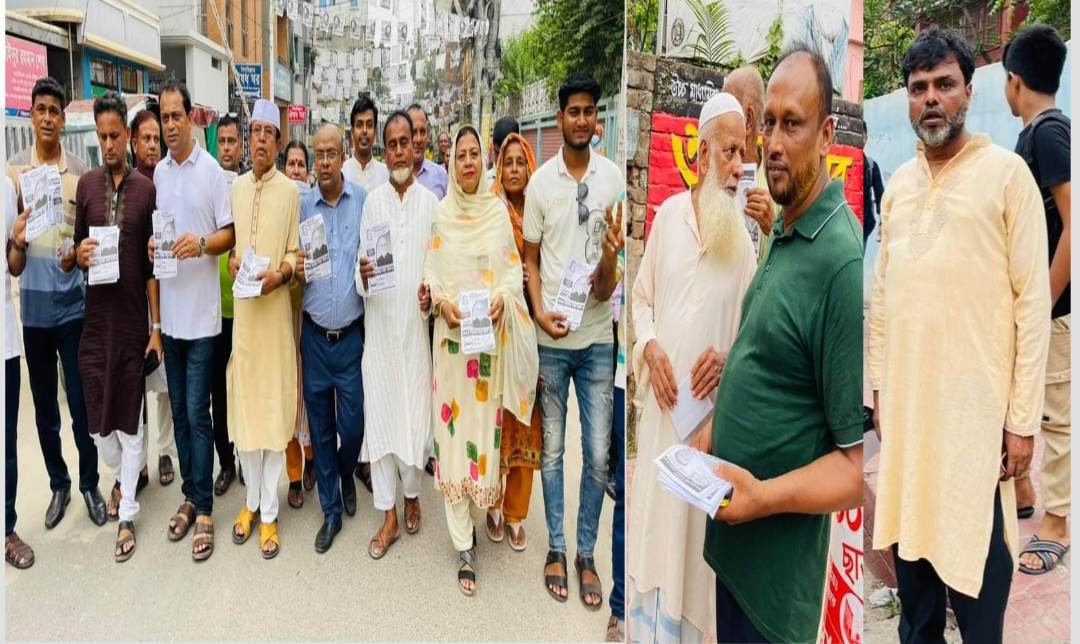 খুলনা পৌরসভা নির্বাচনে আওয়ামী লীগ প্রার্থীর পক্ষে প্রচারণায় চিতলমারী উপজেলা আওয়ামীলীগ সাধারণ সম্পাদক সহ অন্যান্য নেতারা।