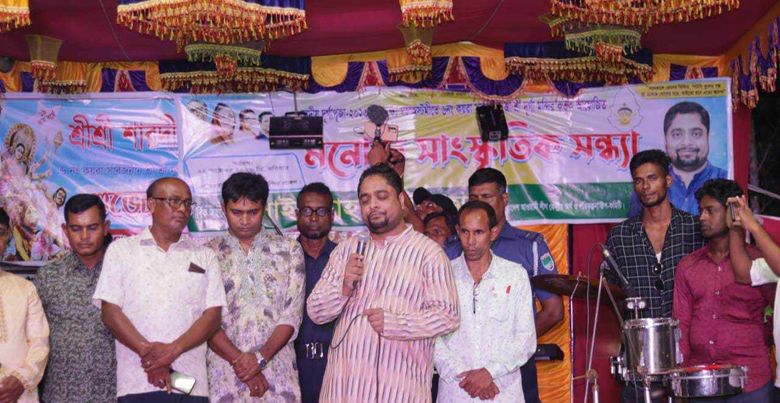 কয়রায় পূজামণ্ডপ পরিদর্শন করলেন আ.লীগ নেতা মামুন 