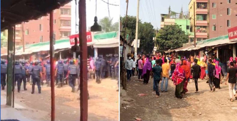  গাজীপুরে শ্রমিকদের ছোড়া ইটে পুলিশের এএসপি-পরিদর্শক আহত
