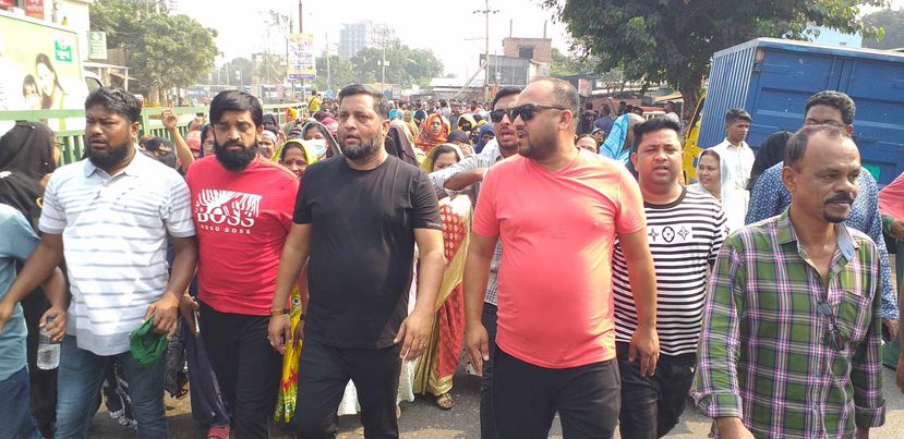 মাধবদীতে মোশাররফ হোসেন এর নেতৃত্বে র‍্যালী ও অবস্থান কর্মসূচি পালন। 