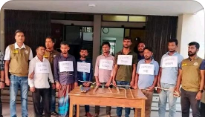 বাউফলে ডাকাতির সরঞ্জামসহ ডাকাত চক্রের ৮ সদস্য গ্রেফতার