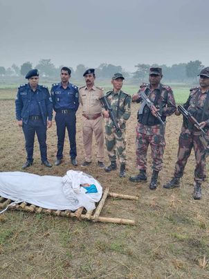 হরিপুরে ভারতীয় বিএসএফ কর্তৃক বিজিবির কাছে বাংলাদেশীর লাশ হস্তান্তর। 
