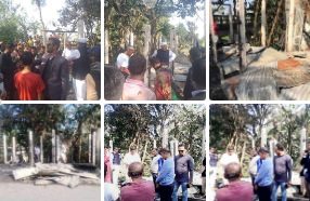 বুড়িশ্বর ইউনিয়নের তিলপাড়া গ্রামে অসহায় নারায়নের মুদির দোকানে আগুন 