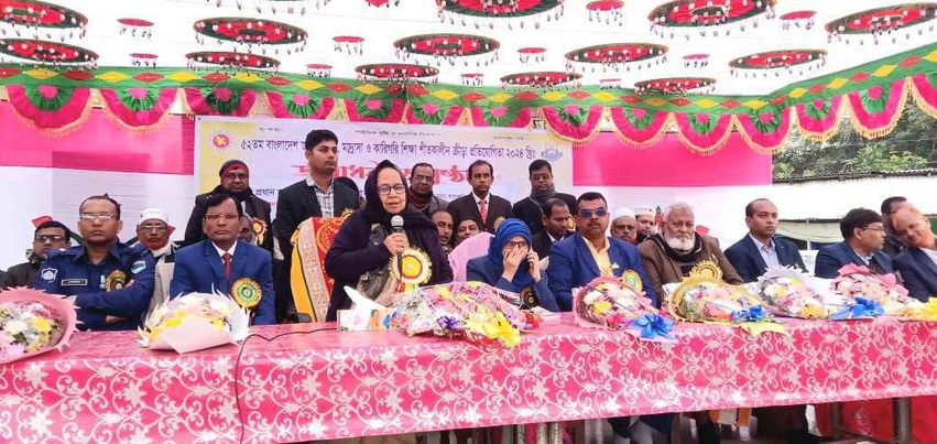 স্মার্ট বাংলাদেশ গড়তে পড়ালেখার পাশাপাশি খেলাধুলার বিকল্প নেই শীতকালীন ক্রীড়া উদ্বোধনী অনুষ্ঠানে হাবিবুন নাহার এমপি 