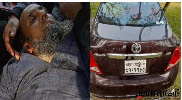 তালায় বস্তাবন্দি অবস্থায় প্রাইভেটকার চালক উদ্ধার , 