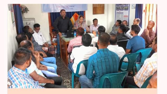 ঝিনাইদহ কালীগঞ্জে মত বিনিময় সভা গ্রাম আদালত বিষয়ে।